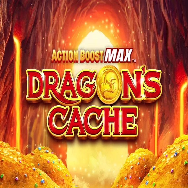 Slots logo of Action Boost Max Dragon's Cache from SpinPlay Games at Spinoloco Casino
