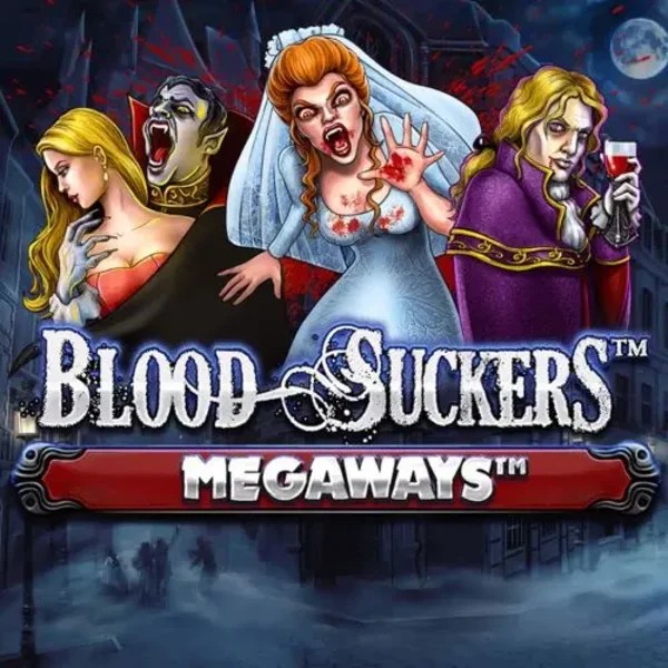 Official Slots logo: Blood Suckers Megaways by Red Tiger Gaming at Spinoloco Casino