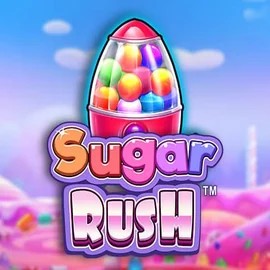 Sugar Rush slot logo by Pragmatic Play at Spinoloco Casino