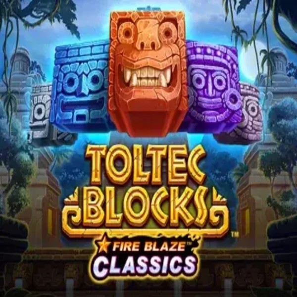 Fire Blaze: Toltec Blocks online game logo by Rarestone Gaming on sspinoloco.com